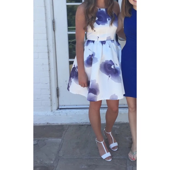 “Kissing in Paris” Halter Floral Backless Dress - Picture 8 of 13